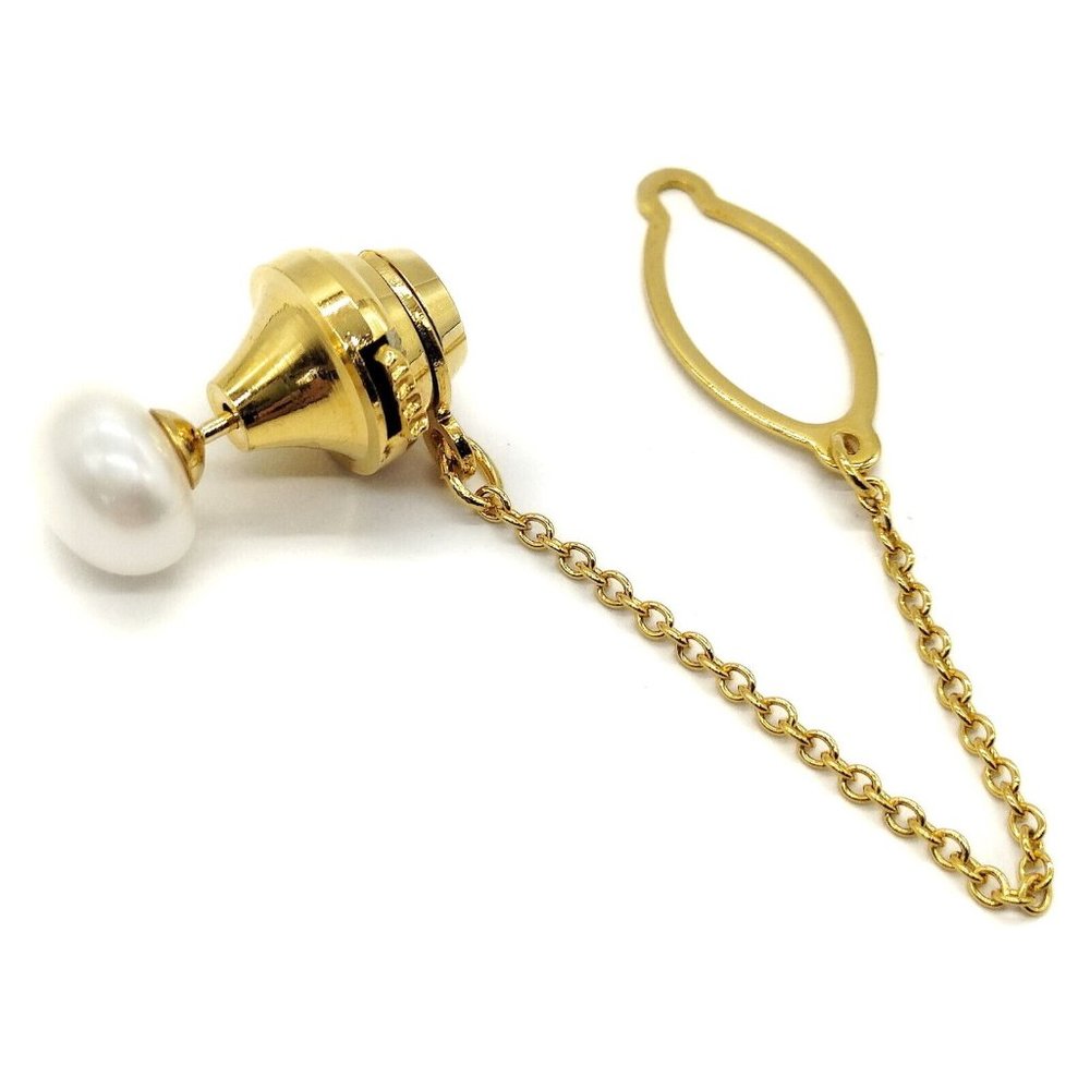 Tie Pin Pearl 18K Yellow Gold